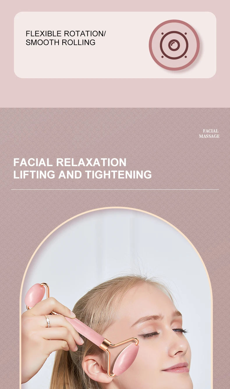 Radiance Facial Roller for Face & Neck - High Quality No Chemical- Reduce Puffiness,Improve Circulation,Sculpt&Relax Your Skin